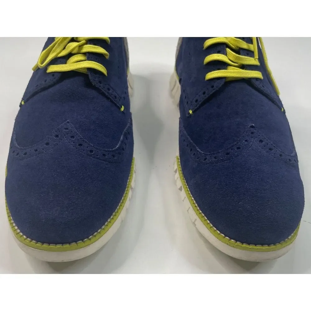Zero Grand DC Wing S O Men's Blue Suede Dress Shoes Size 13‎ M